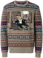 Polo Ralph Lauren The Iconic Bear Isle Sweater - Brown