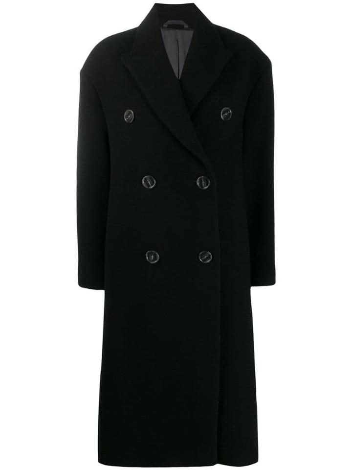Acne Studios Long Double-breasted Coat - Black