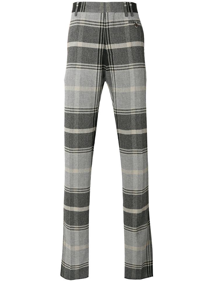 Vivienne Westwood Man Plaid Tailored Trousers, Size: 54, Brown, Viscose/polyamide/spandex/elastane/viscose