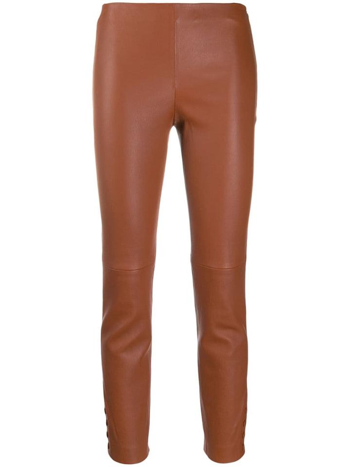 Theory Panelled Trousers - Brown