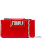 Miu Miu Logo Cross-body Bag - Red