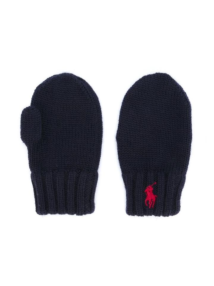 Ralph Lauren Kids Knitted Mittens, Boy's, Blue