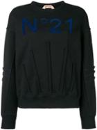 Nº21 Piped Details Logo Sweater - Black