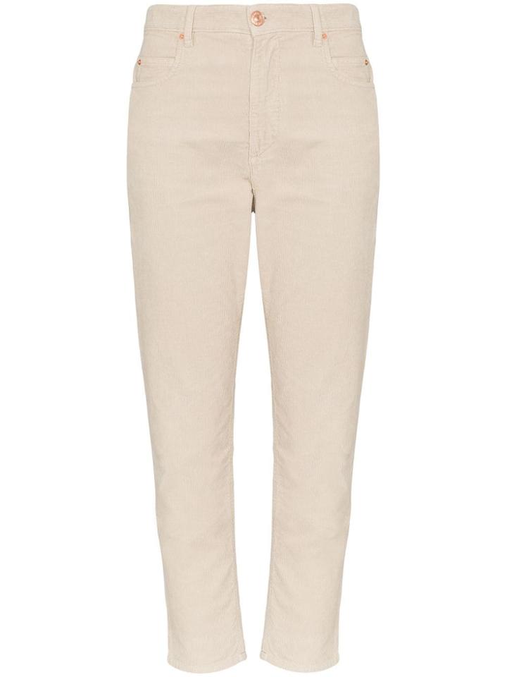Isabel Marant Étoile Girlfriend Fit Corduroy Trousers - Neutrals