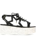 Stella Mccartney Lucy Star Sandals, Women's, Size: 40, Black, Polyurethane