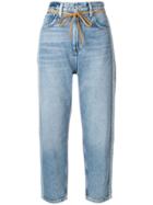 Levi's: Made & Crafted Barrel Cropped Jeans - Blue