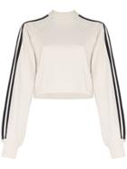 Y-3 Three Stripe Cropped Sweatshirt - Neutrals