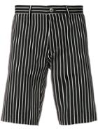 Dolce & Gabbana Pinstripe Bermuda Shorts - Black