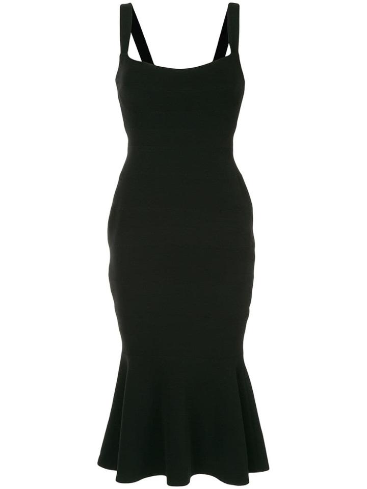 Rachel Gilbert Ruffled Midi Dress - Black