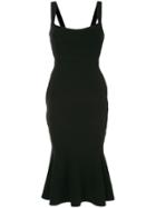 Rachel Gilbert Ruffled Midi Dress - Black