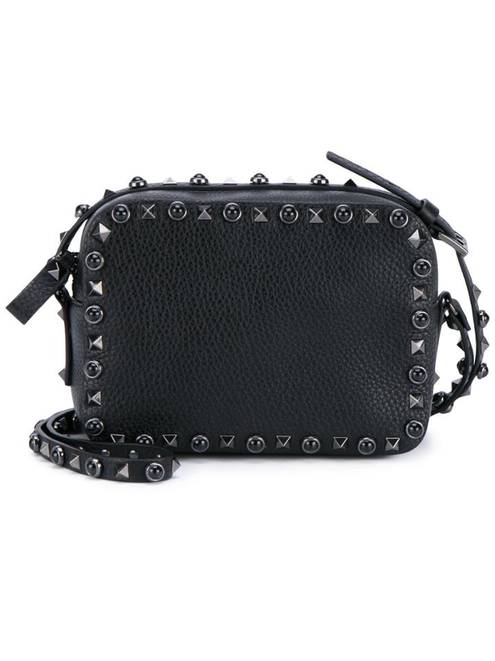 Valentino Valentino Garavani Rockstud Rolling Noir Shoulder Bag -