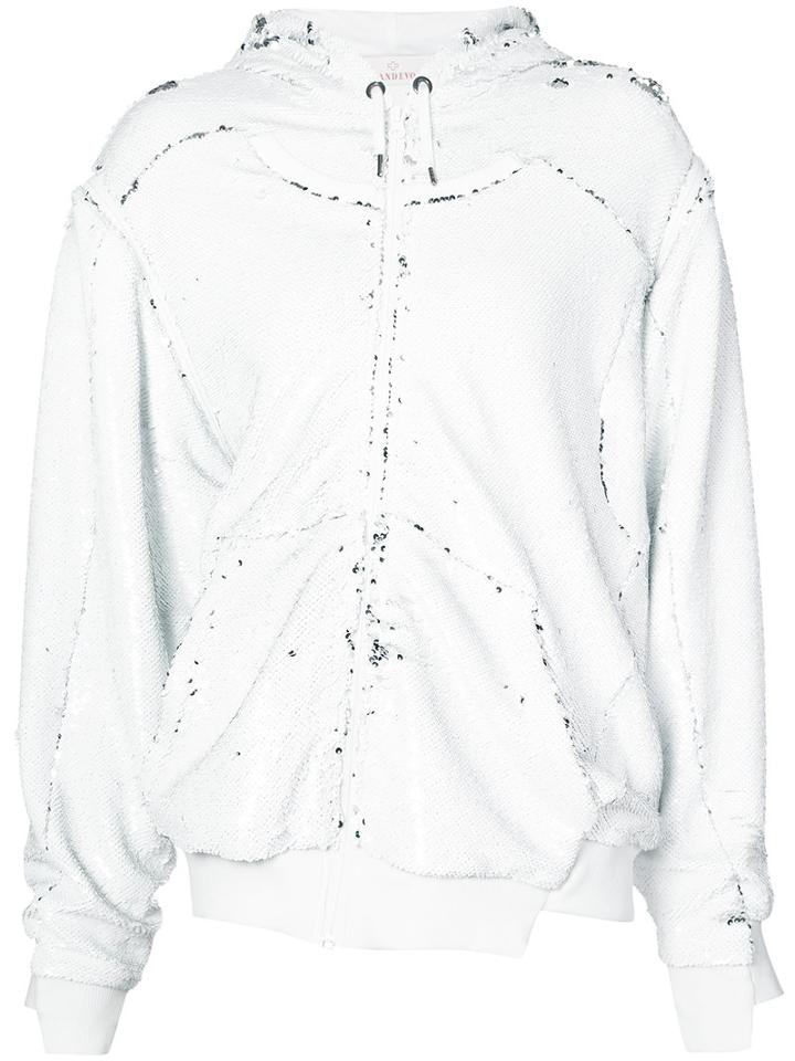 A.f.vandevorst - Felicity Zipped Hoodie - Women - Polyester/rayon/spandex/elastane - S, White, Polyester/rayon/spandex/elastane