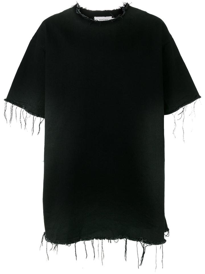 Marques'almeida - Raw Edge Denim T-shirt - Men - Cotton - S, Black, Cotton