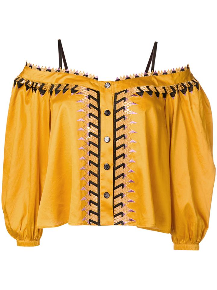 Temperley London Agnes Top - Yellow & Orange