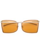 Calvin Klein 205w39nyc Metal Bar Detail Sunglasses - Nude & Neutrals