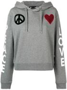 Love Moschino Peace And Love Hoodie - Grey