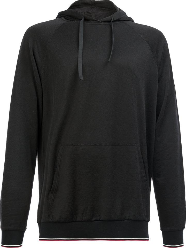 Lanvin Classic Striped Hem Hoodie, Men's, Size: Xl, Black, Cotton/polyester/rayon