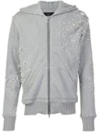 Amiri 'shotgun' Zip Hoodie, Men's, Size: Xl, Grey, Cotton
