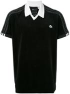 Adidas Originals By Alexander Wang - Velour Logo Polo Shirt - Unisex - Cotton/polyester - Xxs, Black, Cotton/polyester