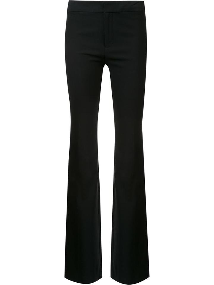 Derek Lam 10 Crosby Flared Trousers, Women's, Size: 12, Black, Cotton/elastodiene