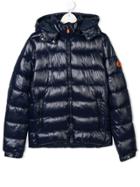 Save The Duck Kids Zipped Padded Jacket - Blue