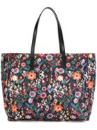 Red Valentino Floral Print Tote, Women's, Black