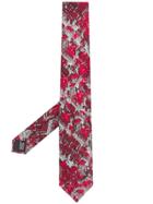 Lanvin Abstract Print Tie - Red