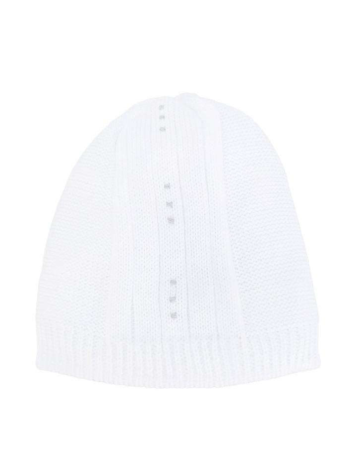 Little Bear - Knitted Hat - Kids - Cotton - 40 Cm, White