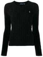 Polo Ralph Lauren Cable-knit Slim-fit Jumper - Black