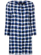 Herno Fitted Tweed Coat - Blue