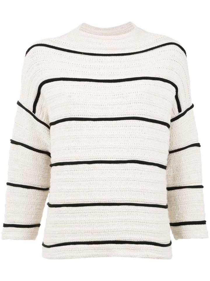Osklen Striped Sweater - White
