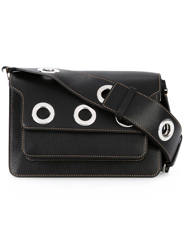 Marni Satellite Trunk Shoulder Bag, Women's, Black, Calf Leather