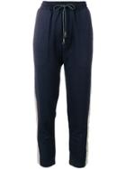 Julien David Metallic Detail Track Pants - Blue