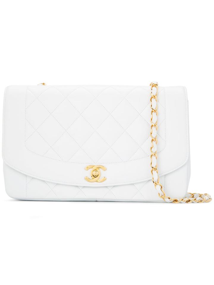 Chanel Vintage Diana Bag - White