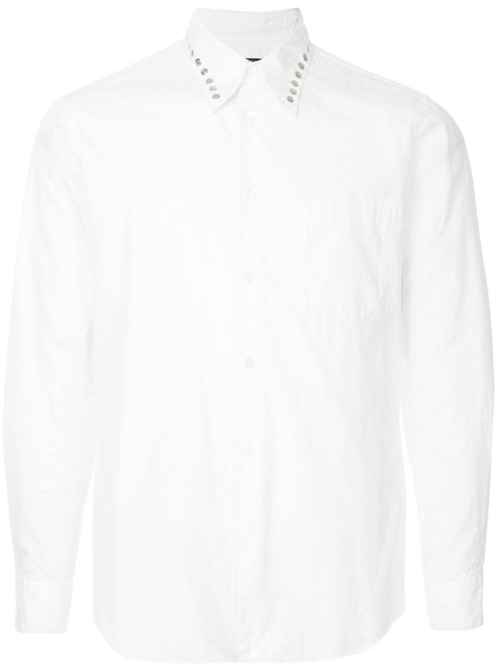 Comme Des Garçons Vintage Studded-collar Shirt - White
