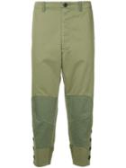 Loewe Dropped Crotch Patchwork Trousers - Green