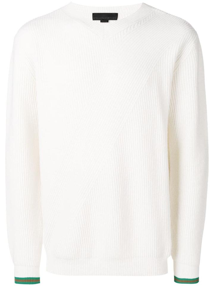 Stella Mccartney Contrast Ribbed Jumper - Nude & Neutrals