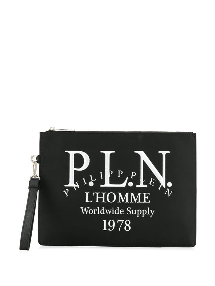 Philipp Plein Logo Print Clutch - Black