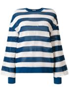 Mrz Striped Long-sleeve Sweater - Blue