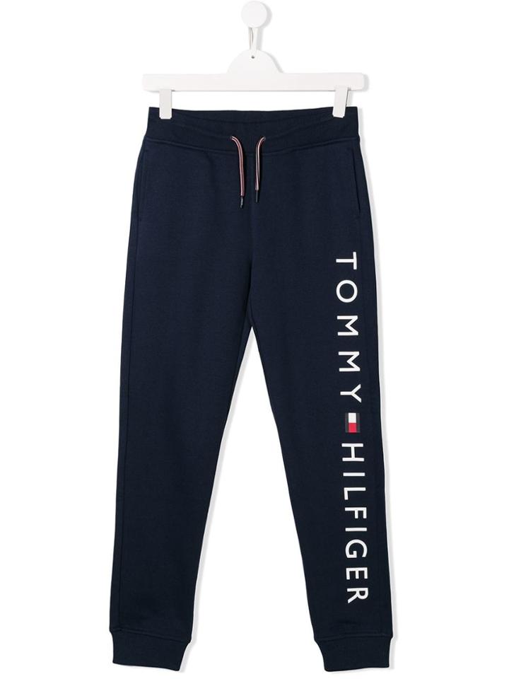 Tommy Hilfiger Junior Teen Logo Drawstring Track Pants - Blue