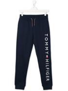 Tommy Hilfiger Junior Teen Logo Drawstring Track Pants - Blue