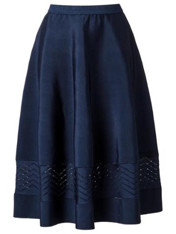 Gig Flared Skirt, Size: P, Blue, Viscose