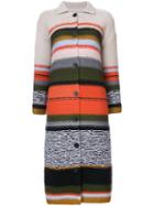 Rosetta Getty - Striped Knitted Cardigan - Women - Nylon/viscose/lambs Wool - Xs, Nylon/viscose/lambs Wool