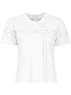 Andrea Bogosian Stitching Detail Leather Blouse - White