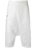 Lost & Found Ria Dunn - 'snap' Shorts - Men - Cotton/polyurethane - L, White, Cotton/polyurethane