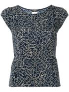 Chanel Pre-owned Cc N. 5 Pattern Blouse - Blue