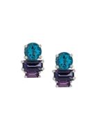 Daou 18kt White Gold Topaz Morning Light Earrings - Blue