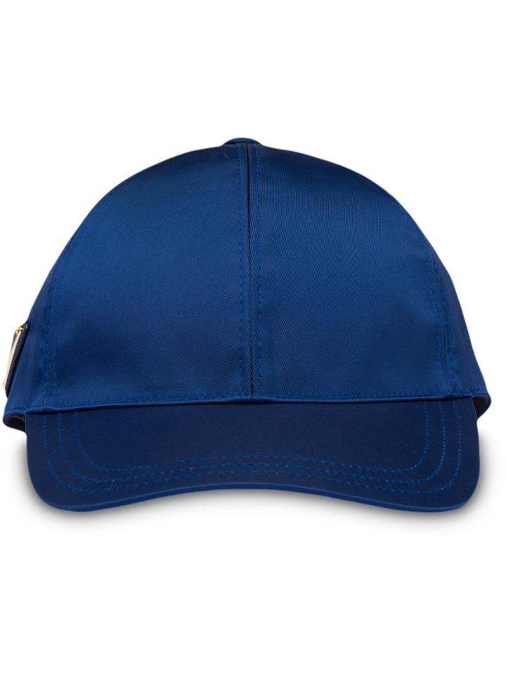 Prada Logo Plaque Baseball Cap - Blue