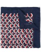 Valentino Scalloped Print Scarf - Blue