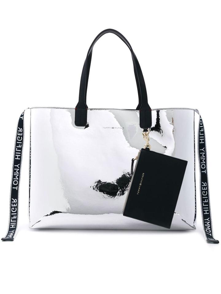 Tommy Hilfiger Square Shaped Tote Bag - Blue